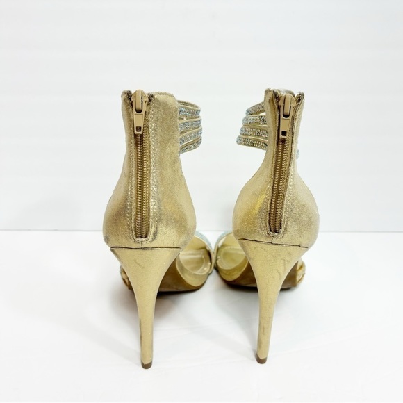 Steve Madden Gold Shiny Women Heels Size 9 Brand New No Box - Picture 3 of 8